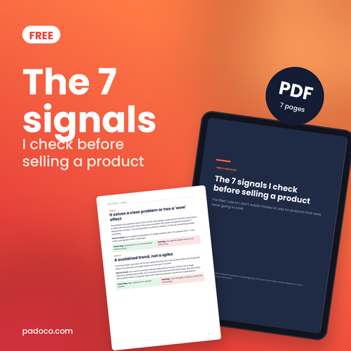 Checklist gratis: las 7 señales antes de vender un producto