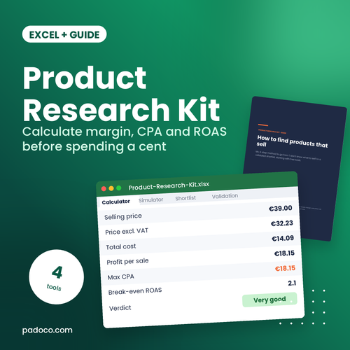 Kit de Research de Productos (Excel + guía)